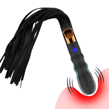 Two-in-One BDSM Slave Whip with Multispeed Vibrator / Fetish Sex Toys for Women and Men - EVE's SECRETS